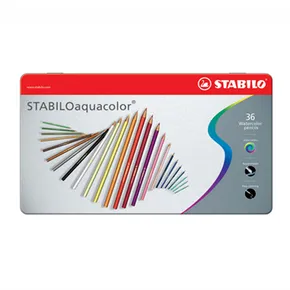 Kredki akwarelowe STABILO aquacolor 36 szt. w metalowym pudełku